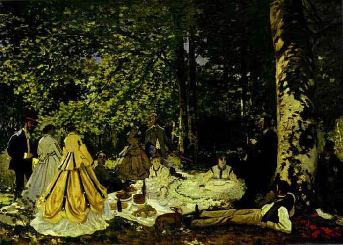 Claude Monet Le dejeuner sur l herbe Norge oil painting art